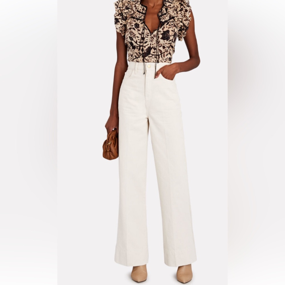 Triarchy Miss Onassis high-waisted jeans off-white sz 30 NWT - raw, sustainable